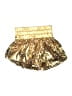 Peach Love 100% Polyester Metallic Gold Shorts Size S - photo 2