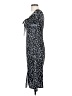 Shein 100% Polyester Hearts Black Casual Dress Size S - photo 5