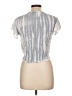 Sim & Sam 100% Rayon Gray Short Sleeve Blouse Size L - photo 2