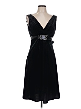 sachin and babi light blue dress Marchesa Couture Fall 2023 Black Floral Cocktail Dress main image 1
