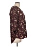 DR2 100% Polyester Burgundy 3/4 Sleeve Blouse Size L - photo 4
