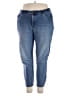 Cj Banks Solid Blue Jeans Size 22 - photo 1