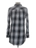 Express 100% Rayon Plaid Gray Long Sleeve Button-Down Shirt Size S - photo 2
