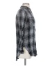 Express 100% Rayon Plaid Gray Long Sleeve Button-Down Shirt Size S - photo 4