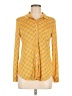 Dna Couture Polka Dots Yellow Long Sleeve Blouse Size M - photo 1