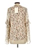 Blushing Heart 100% Polyester Floral Ivory 3/4 Sleeve Blouse Size L (estimated) - photo 2