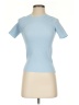 Helmut Lang 100% Polyester Blue Short Sleeve Turtleneck Size XS - photo 1