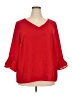 Lands' End 100% Polyester Red 3/4 Sleeve Blouse Size 20 - photo 1