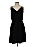 DKNY 100% Polyester Solid Black Casual Dress Size 10 - photo 1