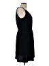 DKNY 100% Polyester Solid Black Casual Dress Size 10 - photo 4