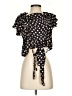 Susana Monaco Black Short Sleeve Blouse Size XXS (estimated) - photo 1