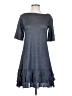 Isle Apparel Gray Casual Dress Size S - photo 1