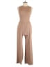 Cider Solid Tan Jumpsuit Size M - photo 1