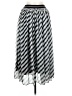 Saint + Sofia Stripes Silver Casual Skirt Size 6 - photo 1