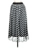 Saint + Sofia Stripes Silver Casual Skirt Size 6 - photo 2
