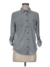 Passport Chevron-herringbone Gray Long Sleeve Button-Down Shirt Size M - photo 1