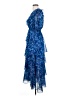 Hale Bob 100% Polyester Paisley Blue Cocktail Dress Size S - photo 5