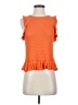 Unbranded 100% Viscose Orange Short Sleeve Blouse Size S - photo 1