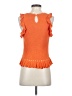 Unbranded 100% Viscose Orange Short Sleeve Blouse Size S - photo 2