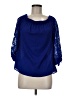 Charming Charlie 100% Polyester Blue 3/4 Sleeve Blouse Size M - photo 1