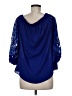 Charming Charlie 100% Polyester Blue 3/4 Sleeve Blouse Size M - photo 2