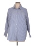 Assorted Brands Stripes Blue 3/4 Sleeve Blouse Size L - photo 1