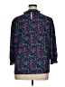 SimpleFun 100% Polyester Floral Blue 3/4 Sleeve Blouse Size XL - photo 2