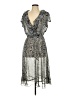 DressBarn 100% Polyester Paisley Gray Cocktail Dress Size 14 - photo 1
