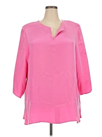Nina Mclemore 3/4 Sleeve Silk Top (view 1)