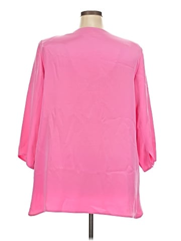 Nina Mclemore 3/4 Sleeve Silk Top (view 2)