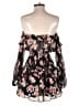 Blue Life 100% Polyester Floral Black Romper Size S - photo 2