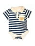 Unbranded Stripes Blue Short Sleeve Onesie Size 3-6 mo - photo 1