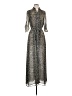 Moda International 100% Polyester Animal Print Gray Casual Dress Size S - photo 1