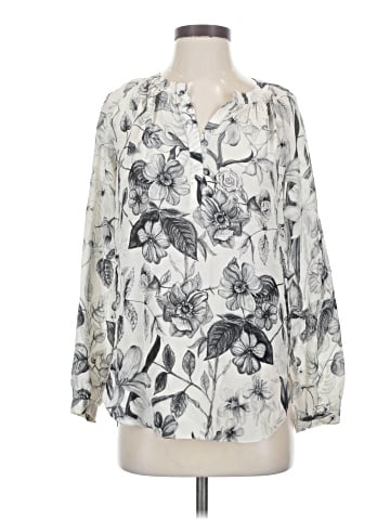 Rebecca Taylor Long Sleeve Silk Top (view 1)