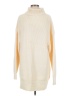 VICI 100% Acrylic Color Block Ivory Turtleneck Sweater Size M - photo 1