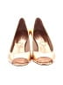 BCBGMAXAZRIA 100% Leather Gold Heels Size EU 38 1/2 - photo 2