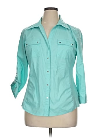 Zac & Rachel 3/4 Sleeve Button-Down Shirt (view 1)