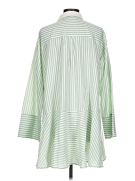 slim fit dress slacks Zara Green White Spaghetti Strap Striped Midi Tiered Ruffle Dress –  famousbrandstrading main image 1