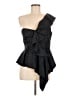 Self-Portrait 100% Polyester Black Blue Sleeveless Top Size 8 - photo 1