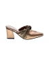 Whittall & Shon Metallic Gold Brown Mule/Clog Size 7 - photo 1