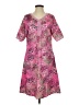 Unbranded 100% Polyester Print Pink Casual Dress Size S - photo 1