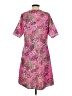 Unbranded 100% Polyester Print Pink Casual Dress Size S - photo 2
