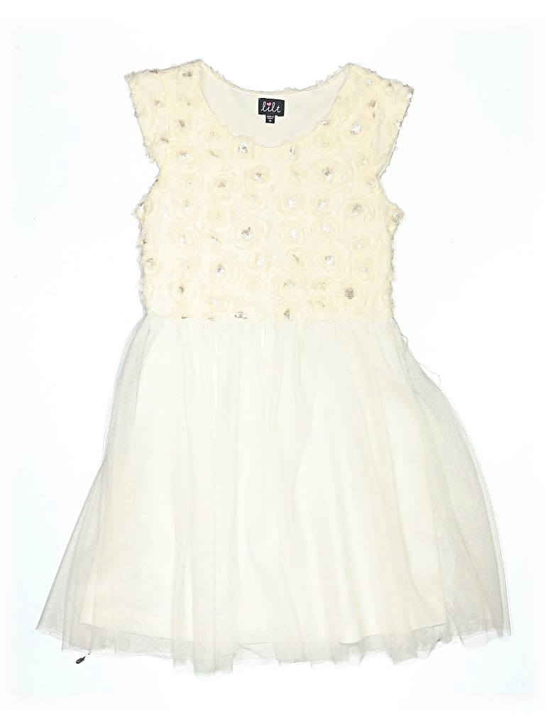 Pre-owned Lilt Kids' Dress In Ivory