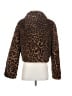 Maeve 100% Polyester Animal Print Brown Faux Fur Jacket Size S - photo 2