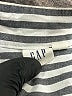 Gap Stripes Silver Long Sleeve Blouse Size XL - photo 4