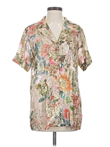 Hemant & Nandita Short Sleeve Blouse (view 1)