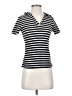 Morgan Taylor Stripes Black Short Sleeve Turtleneck Size S - photo 1