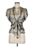 Vertigo Paris Silver Short Sleeve Blouse Size M - photo 1