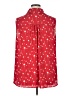 Pleione 100% Polyester Hearts Red Sleeveless Blouse Size 1X - photo 2