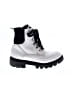 Justice 100% Leather Silver White Ankle Boots Size 1 (baby) - photo 1